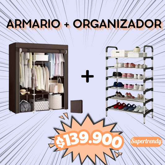 Combo armario + Organizador 6 Niveles